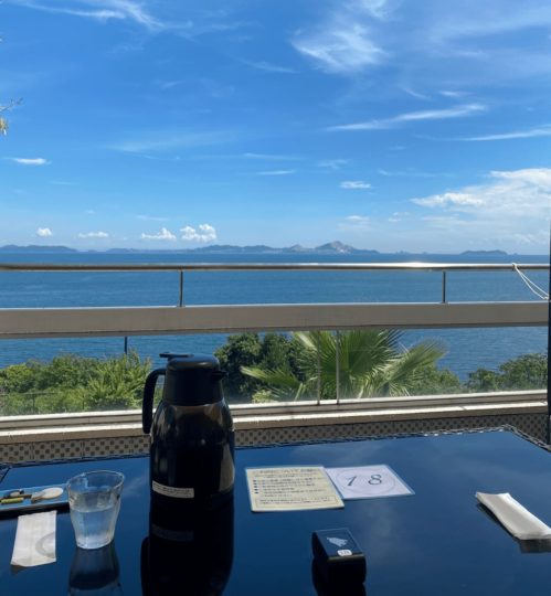 テラス席からの景色